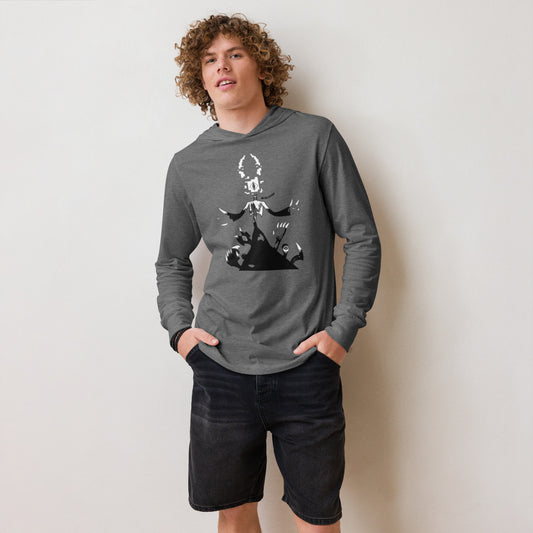 Recursed Print Hooded Long-sleeve Tee, a Wickcrusher design